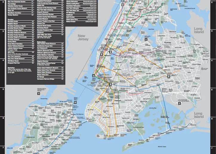 carte touristique de new york